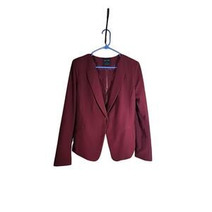 Love Tree Herringbone Detail Back Maroon Blazer XL Dress Jacket Whimsygoth Rock